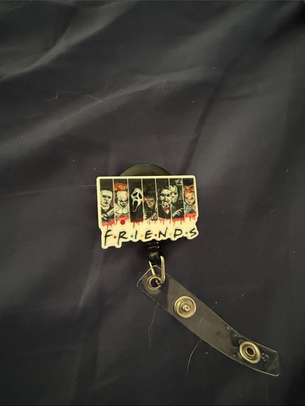 Horror Characters 'Friends' Badge Reel - Black